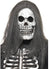 Deluxe Full Face Latex Skeleton Costume Mask With Long Grey Hair