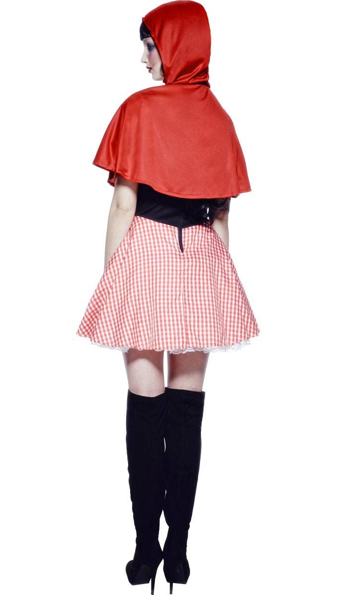 Womens Little Red Riding Hood Fancy Dress Costume - Alt Back Image