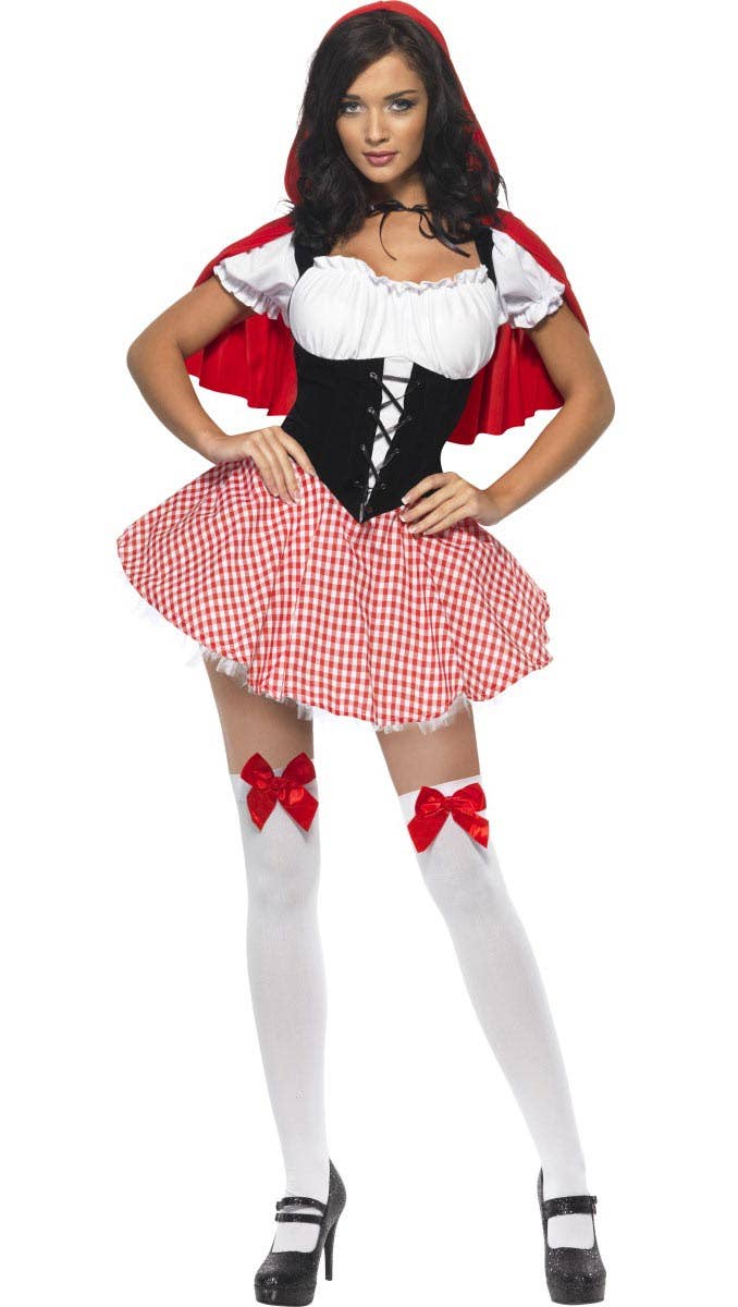 Womens Little Red Riding Hood Fancy Dress Costume - Front Image