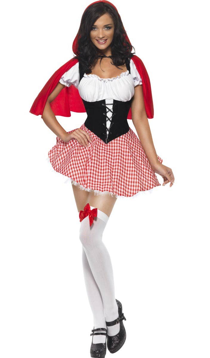 Womens Little Red Riding Hood Fancy Dress Costume - Alt Front Image