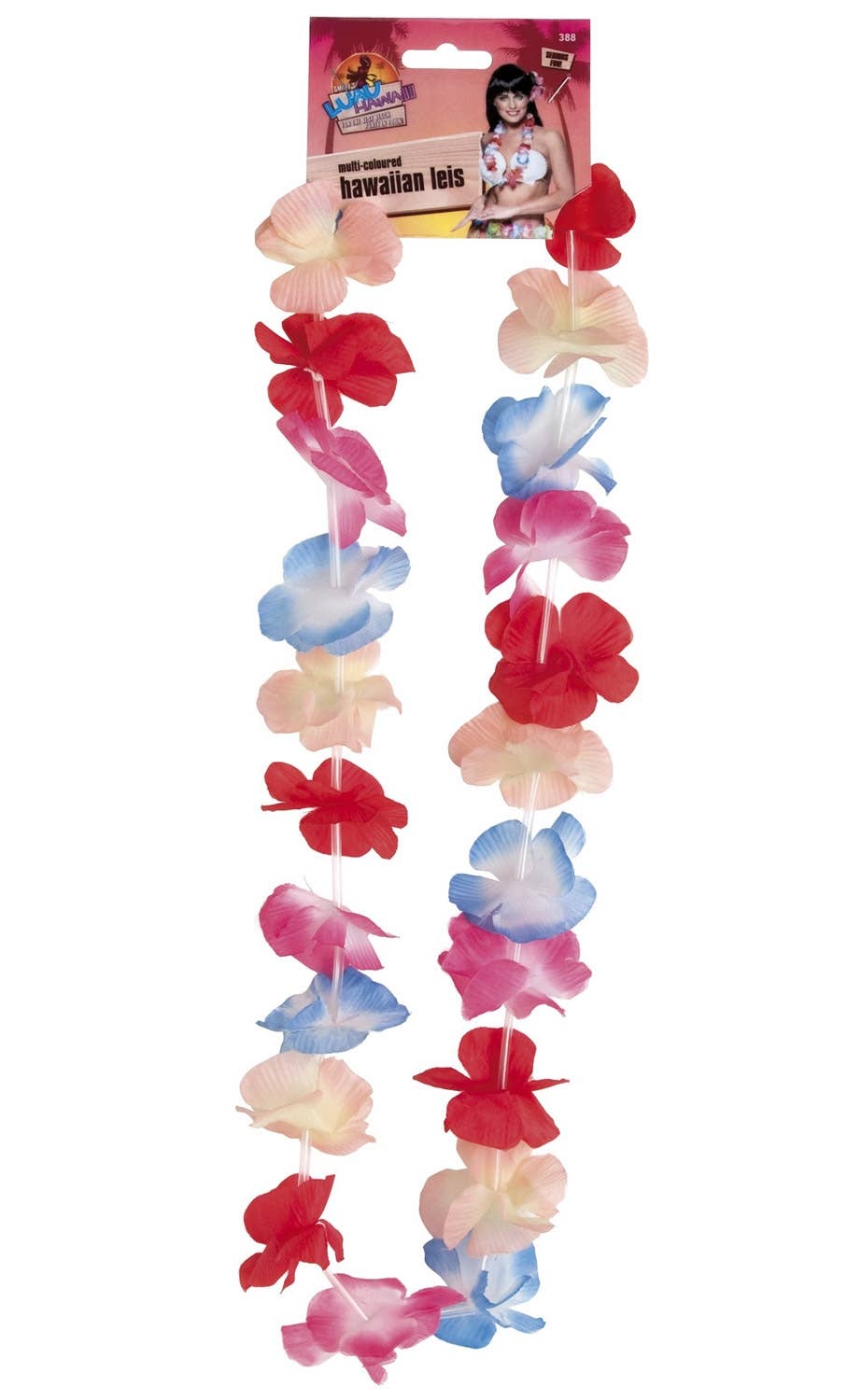 Hawaiian Coloured Flower Lei Costume Accessory View 2