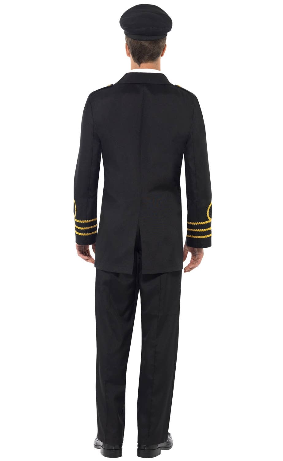Men's Navy Captain Uniform Fancy Dress Costume Image 2