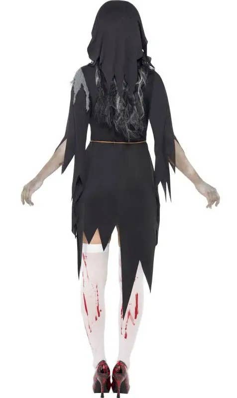 Image of Bloody Zombie Nun Women's Plus Size Halloween Costume - Back View