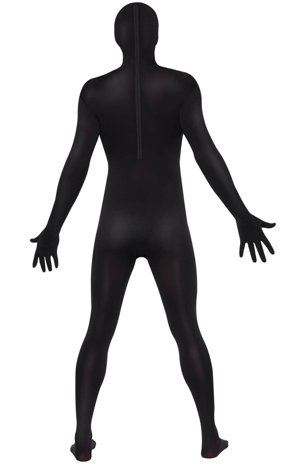 Men's Black Lycra Full Body Suit Second Skin Fancy Dress Costume View 3