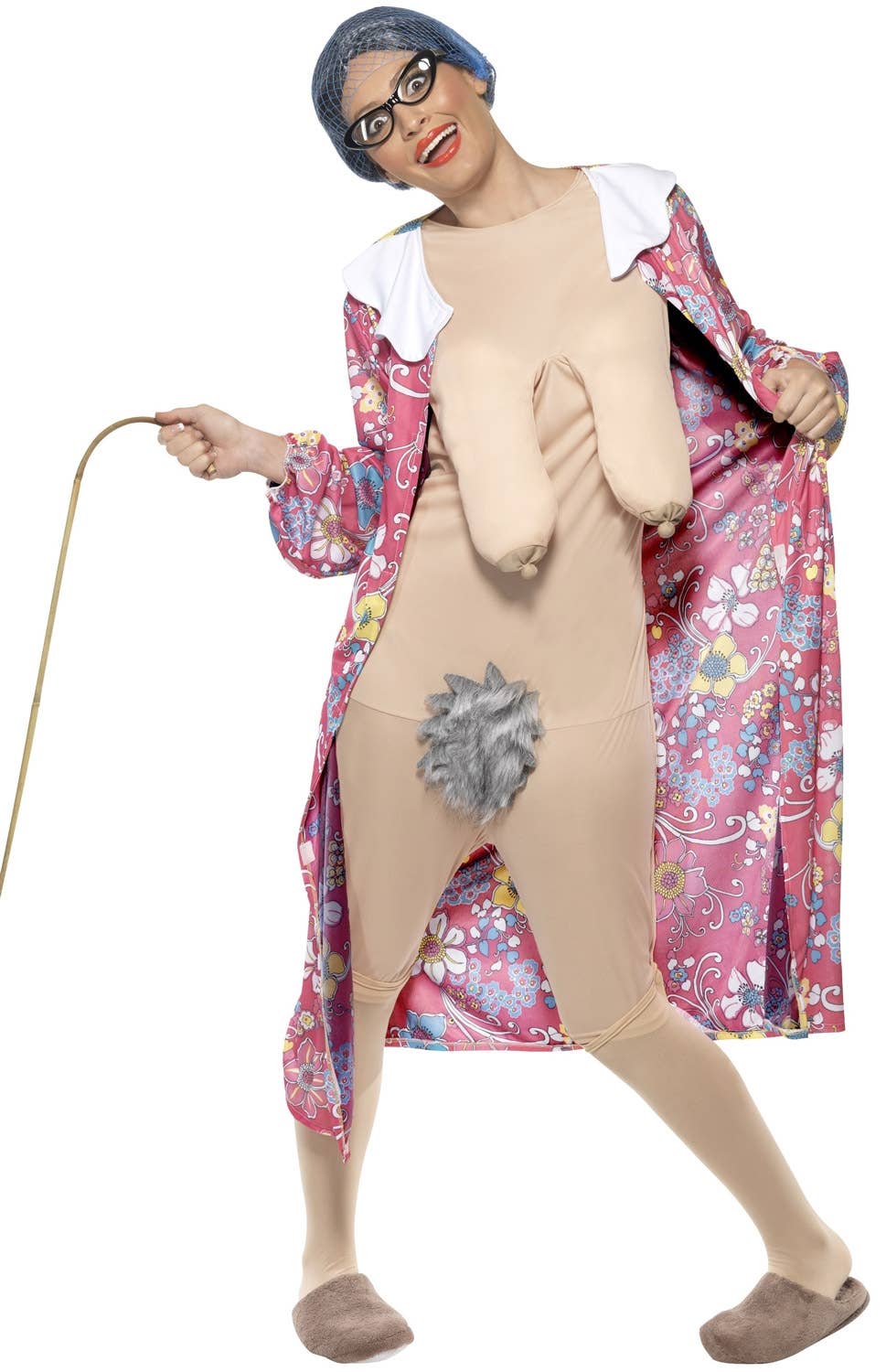 Hilarious Gravity Granny Rude Costume for Adults Second Image