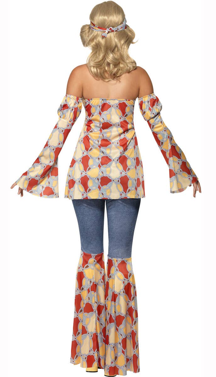 Women's 1970's Vintage Hippie Costume Back Image