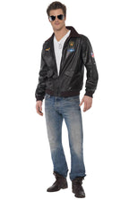 Men's Top Gun Maverick Movie Character Bomber Costume Jacket Front View