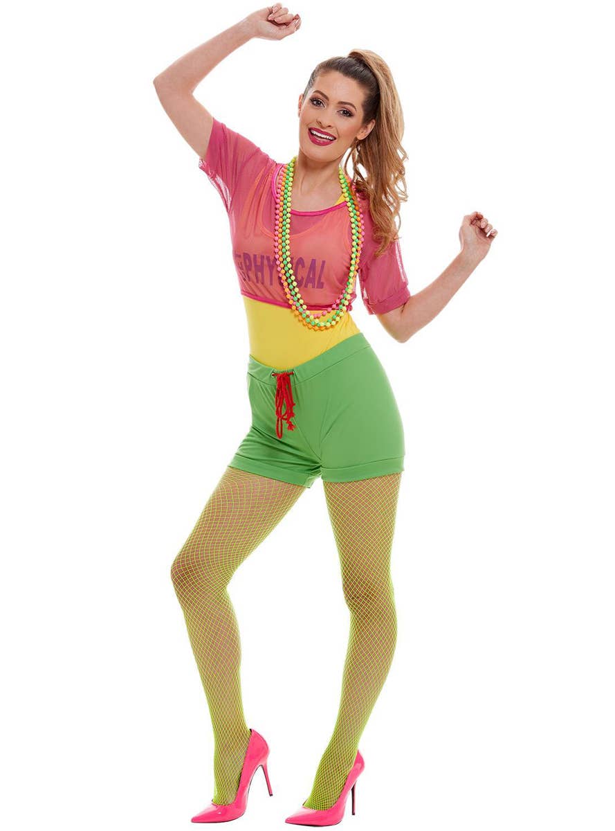 Let's Get Physical 80's Aerobic Workout Women's Costume - Alt Image