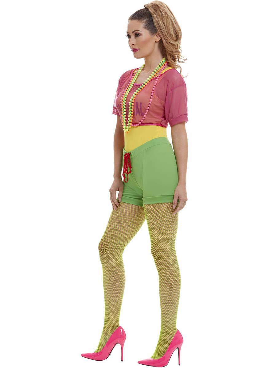 Let's Get Physical 80's Aerobic Workout Women's Costume - Side Image
