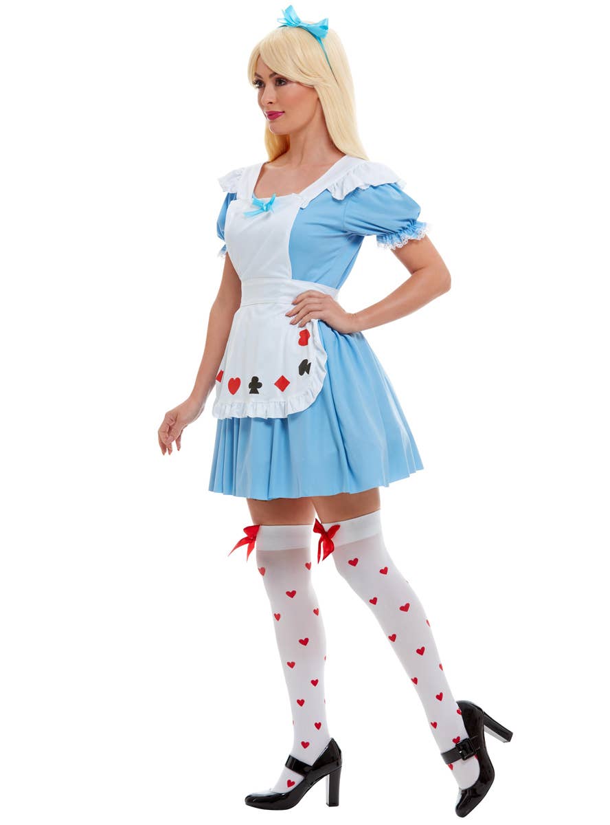 Womens Deck of Cards Alice in Wonderland Costume - Side Image