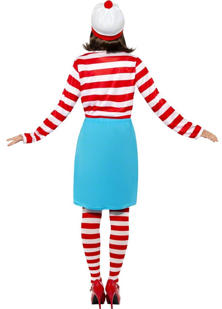 Women's Wenda Where's Wally Costume for Adults - Back Image