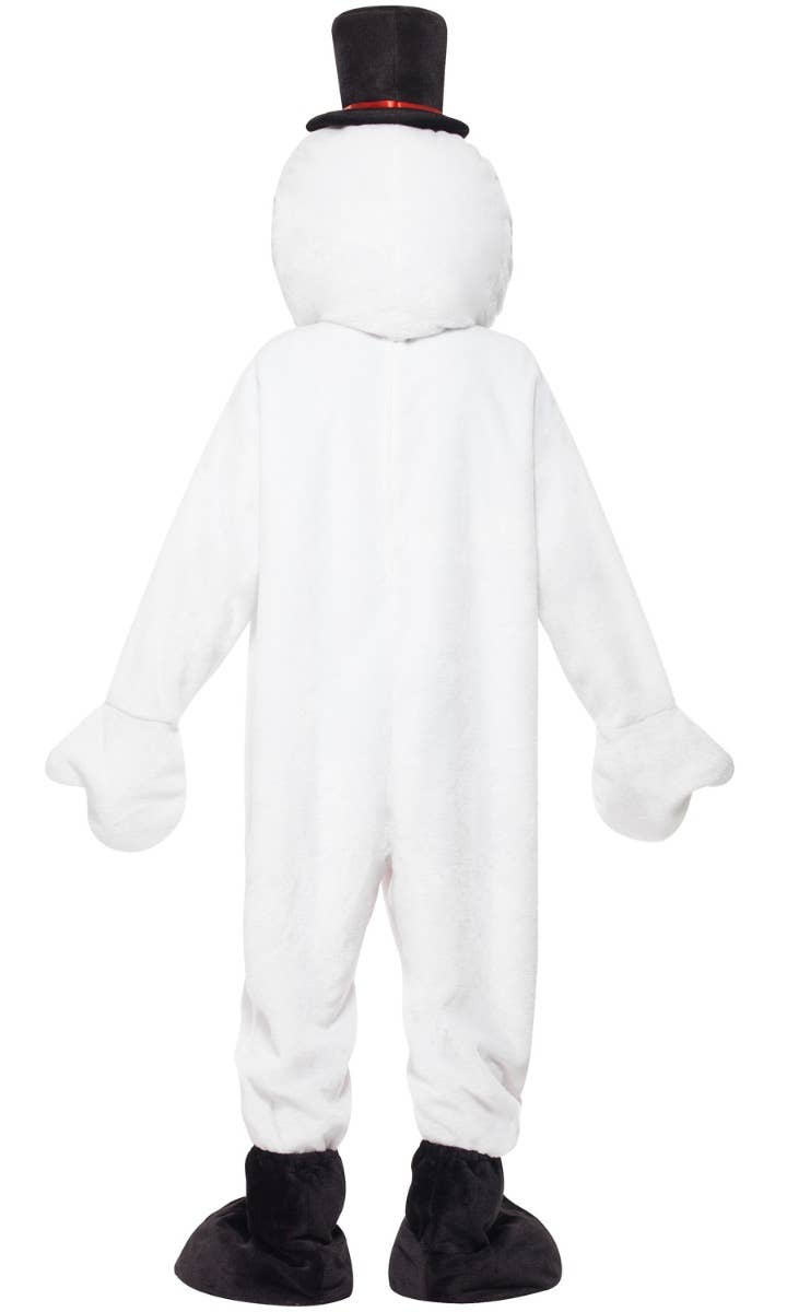 Mascot Snowman Adult's Christmas Fancy Dress Costume Back Image