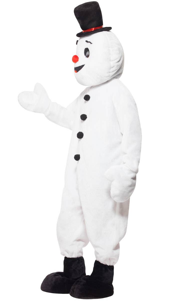 Mascot Snowman Adult's Christmas Fancy Dress Costume Side Image