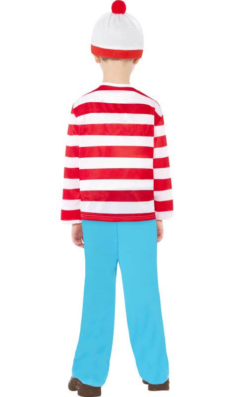 Where's Wally Boy's Red and White Striped Costume Alt Back