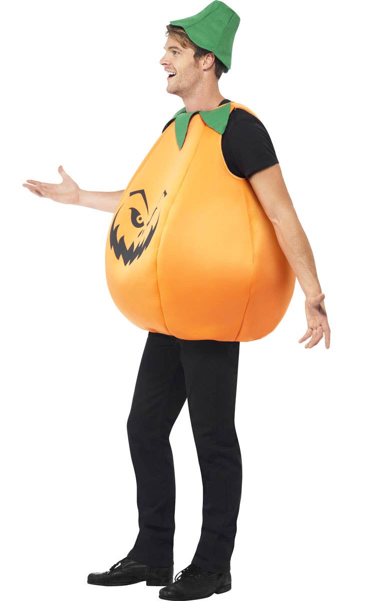 Evil Halloween Pumpkin Dress Up Costume Side View