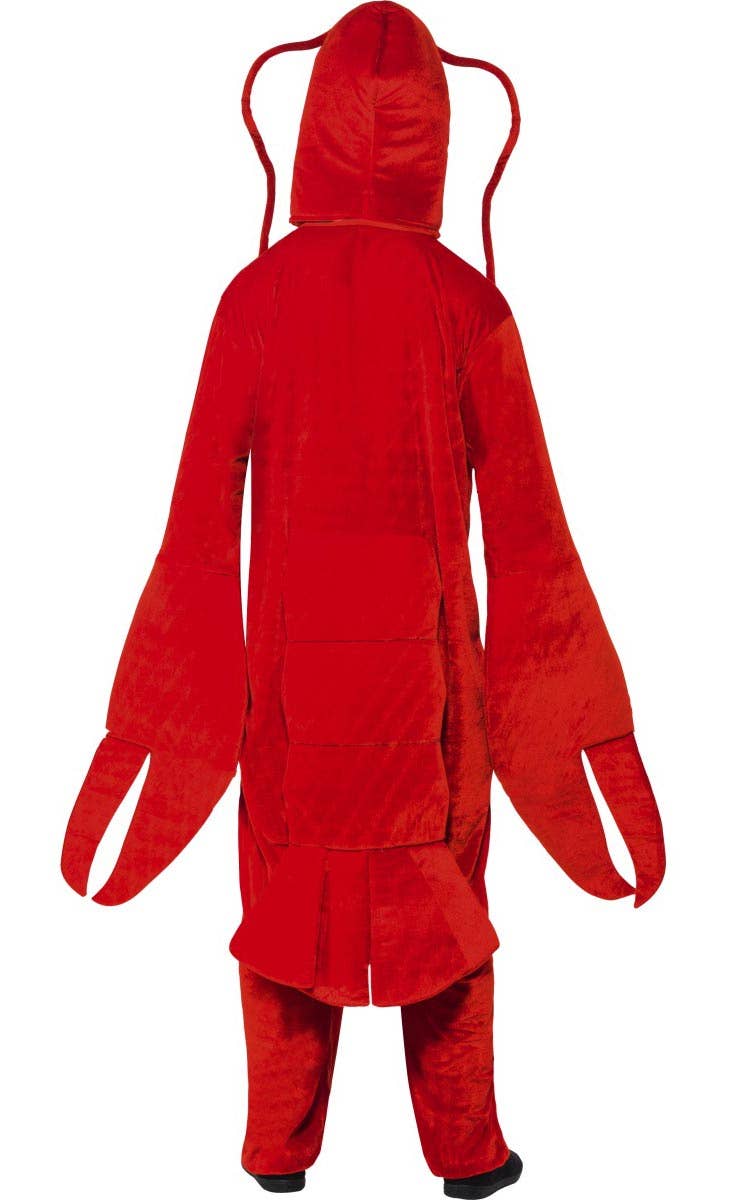Men's Red Rock Lobster Novelty Costume Back