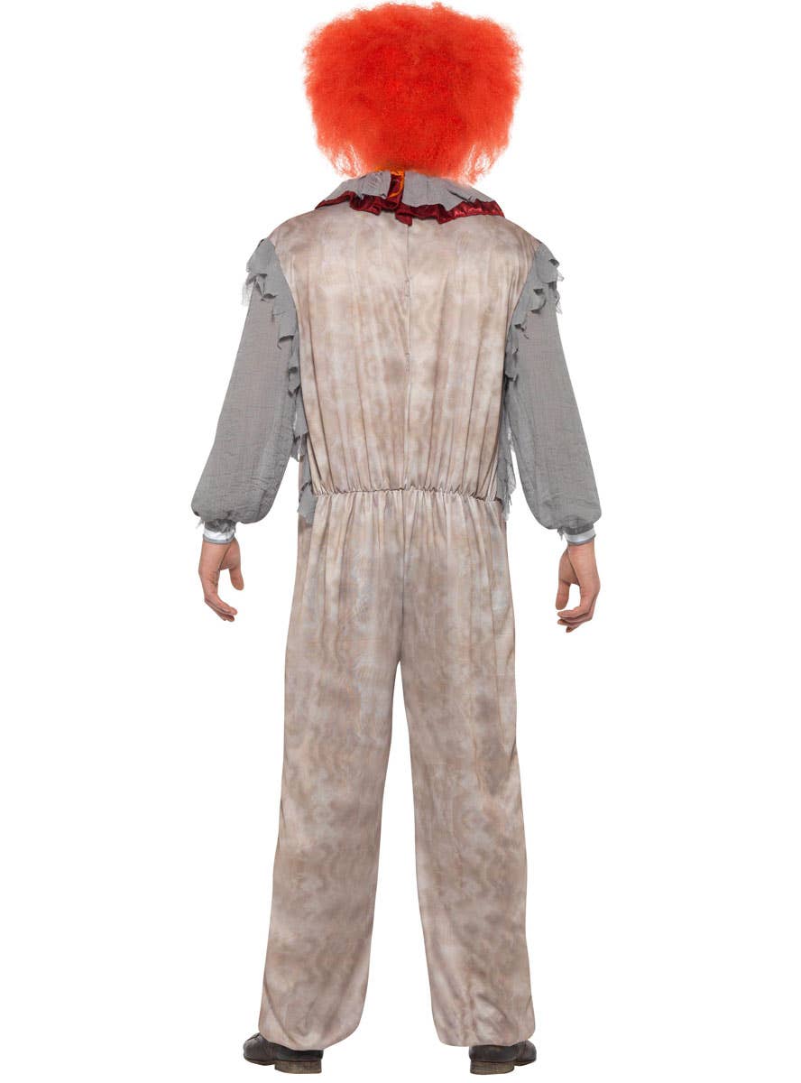 Men's Creepy Vintage Clown Halloween Costume Back Image