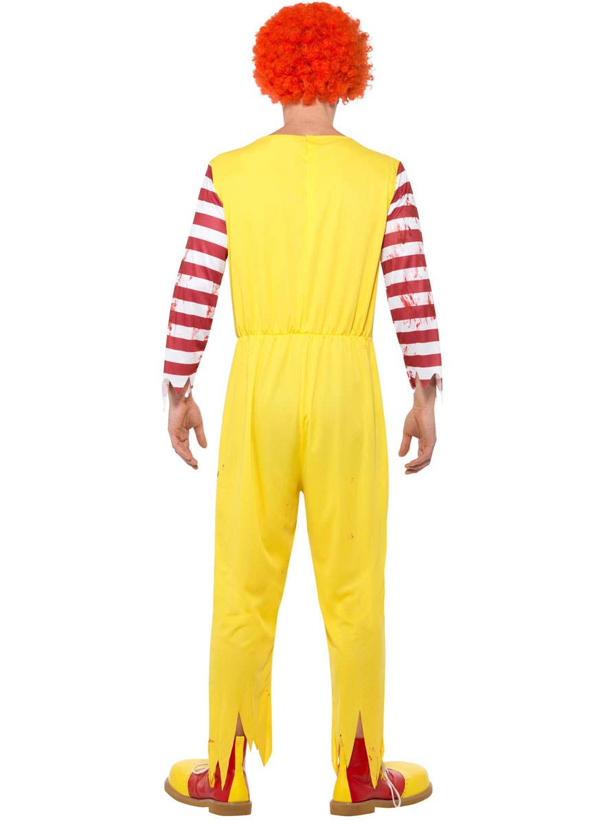 Men's Ronald McDonald Killer Clown Costume Back Image