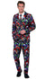Men's Deluxe Evil Clown Stand Out Suit Halloween Costume Front Image