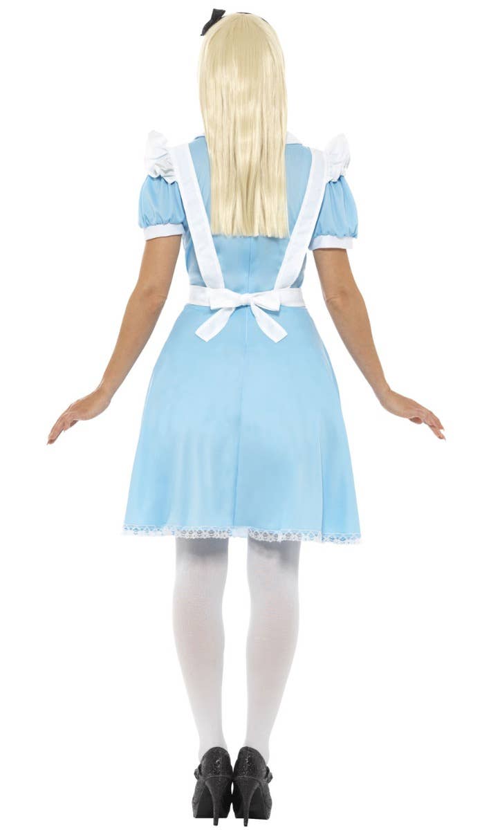Women's Wonder Princess Alice in Wonderland Fairytale Costume Back Image
