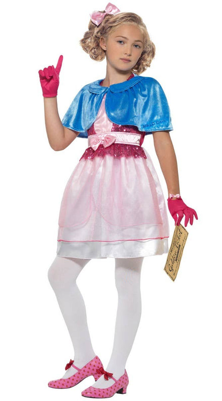 Girls Veruca Salt Willy Wonka Roald Dahl Book Week Costume Front Image