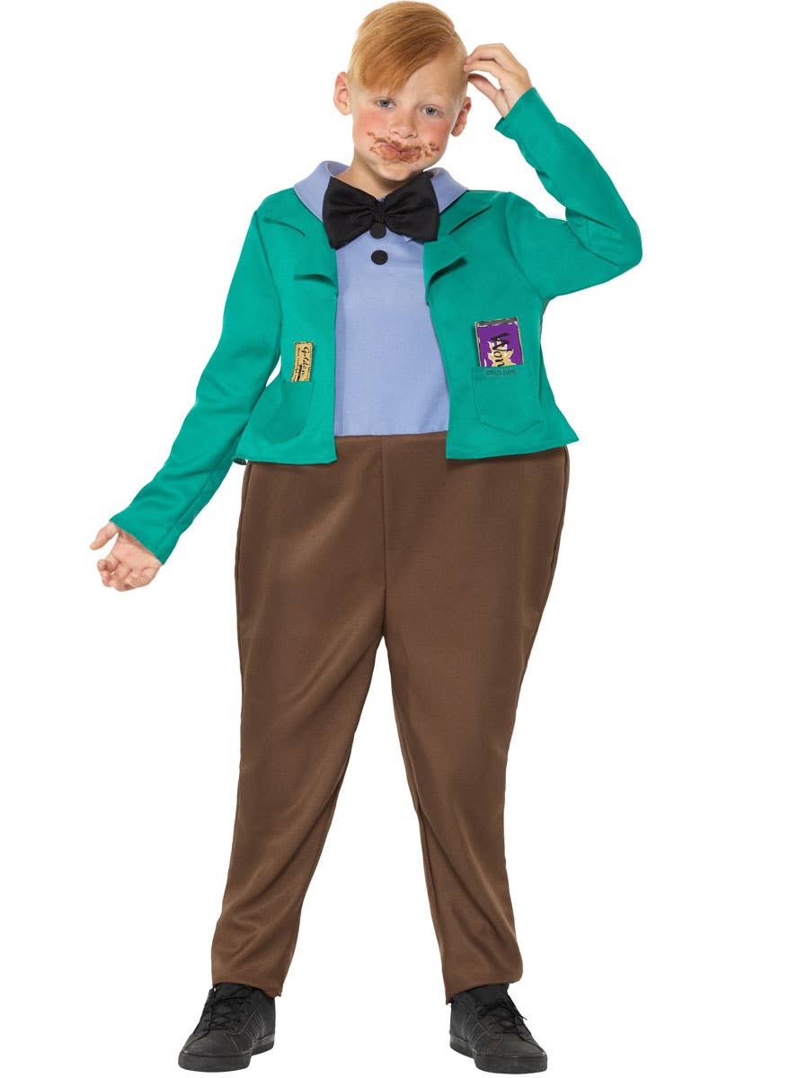 Augustus Gloop Roald Dahl Charlie and the Chocolate Factory Book Week Costume - Alt Image