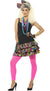 80s Fashion Zebra Women's Colourful 1980's Party Girl Costume Accessory Kit With Skirt, Headband And Necklaces - Main Image