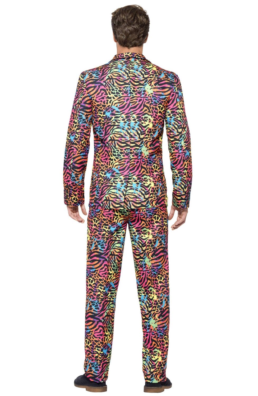 Colourful Neon Animal Print Men's Stand Out Suit Costume Image 3