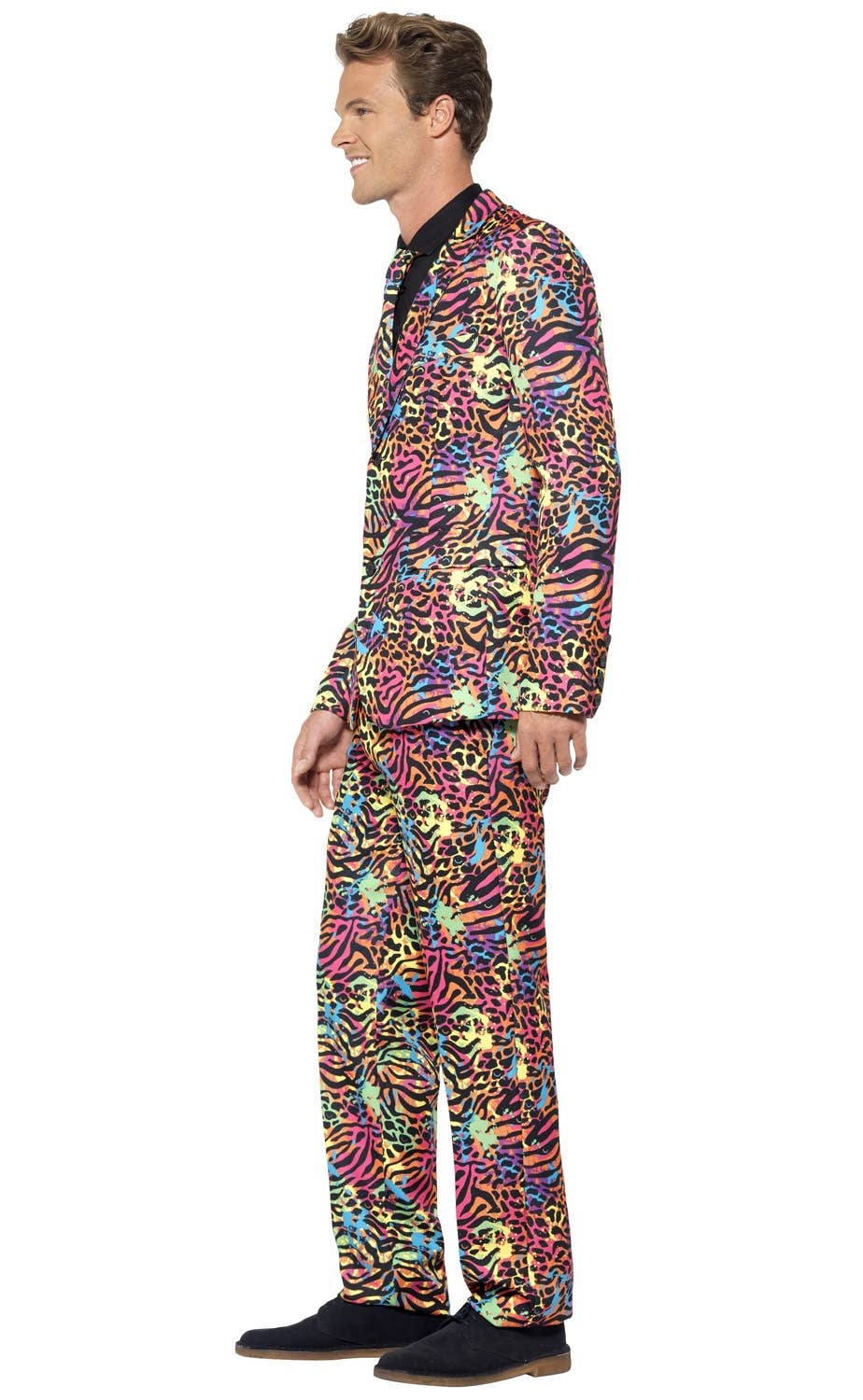 Colourful Neon Animal Print Men's Stand Out Suit Costume Image 2