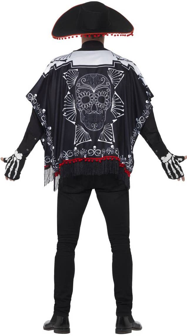 Adult's Day of the Dead Bandit Mexican Halloween Costume Back Image