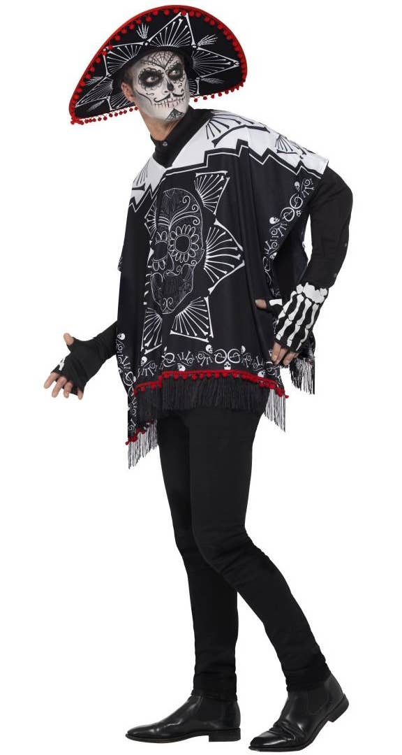 Adult's Day of the Dead Bandit Mexican Halloween Costume Side Image