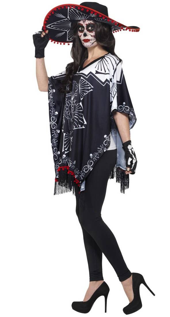 Adult's Day of the Dead Bandit Mexican Halloween Costume Alternate Front Image