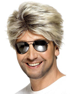 Wham 80s Fashion Mens Costume Blonde Wig - Main Image