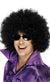 Men's Black Mega Huge Afro Wig Main Image