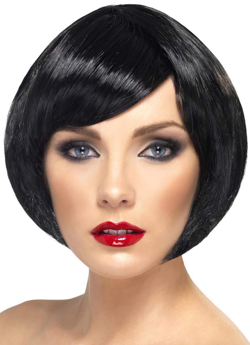 Women's Versatile Short Black Babe Bob Costume Wig