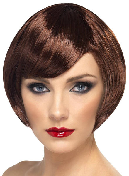 Short Women's Auburn Costume Wig