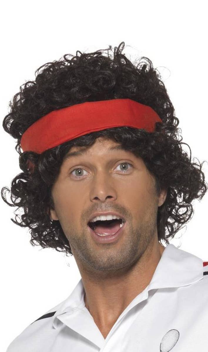 Men's McEnroe Tennis Star Costume Wig Main Image