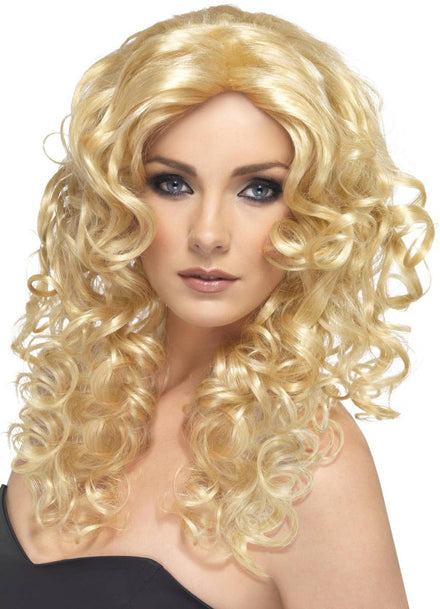 Curly Blonde Women's Long Costume Wig