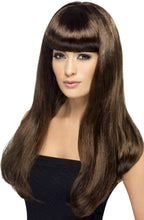 Image of Babelicious Long Brown Womens Wig with Fringe