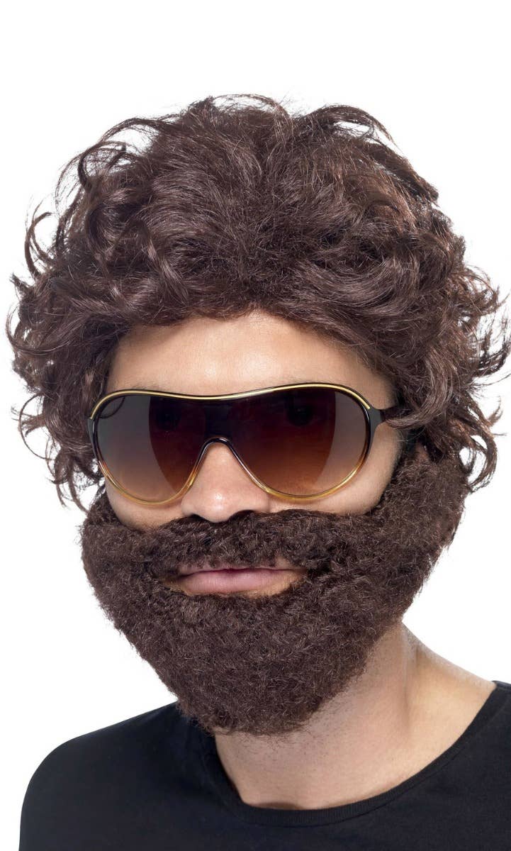 Men's Hangover Alan Brow Wig, Beard and Glasses Costume Accessory Set