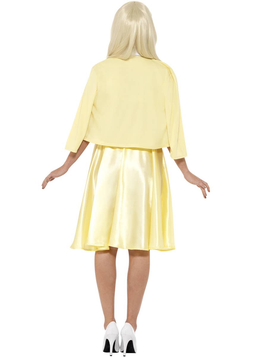 Women's Yellow Good Sandy Costume from Grease Back View