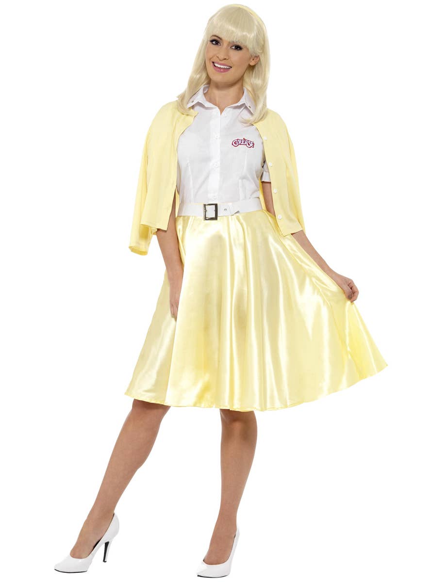Women's Yellow Good Sandy Costume from Grease Front 2 View
