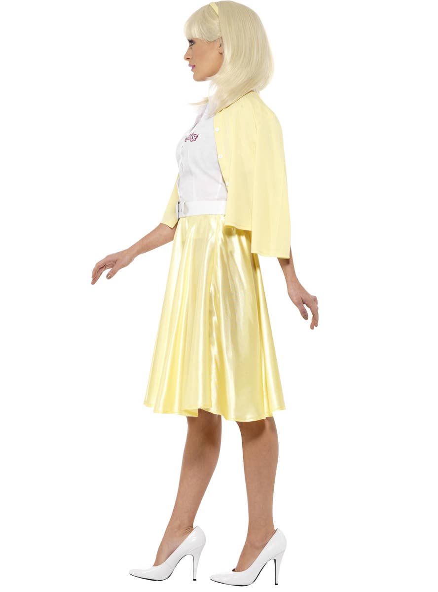 Women's Yellow Good Sandy Costume from Grease Side View