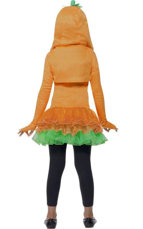 Orange Pumpkin Girl's Cute Halloween Costume Back