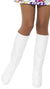 Womens White Retro GoGo Boot Covers 60s Costume Accessory Main Image