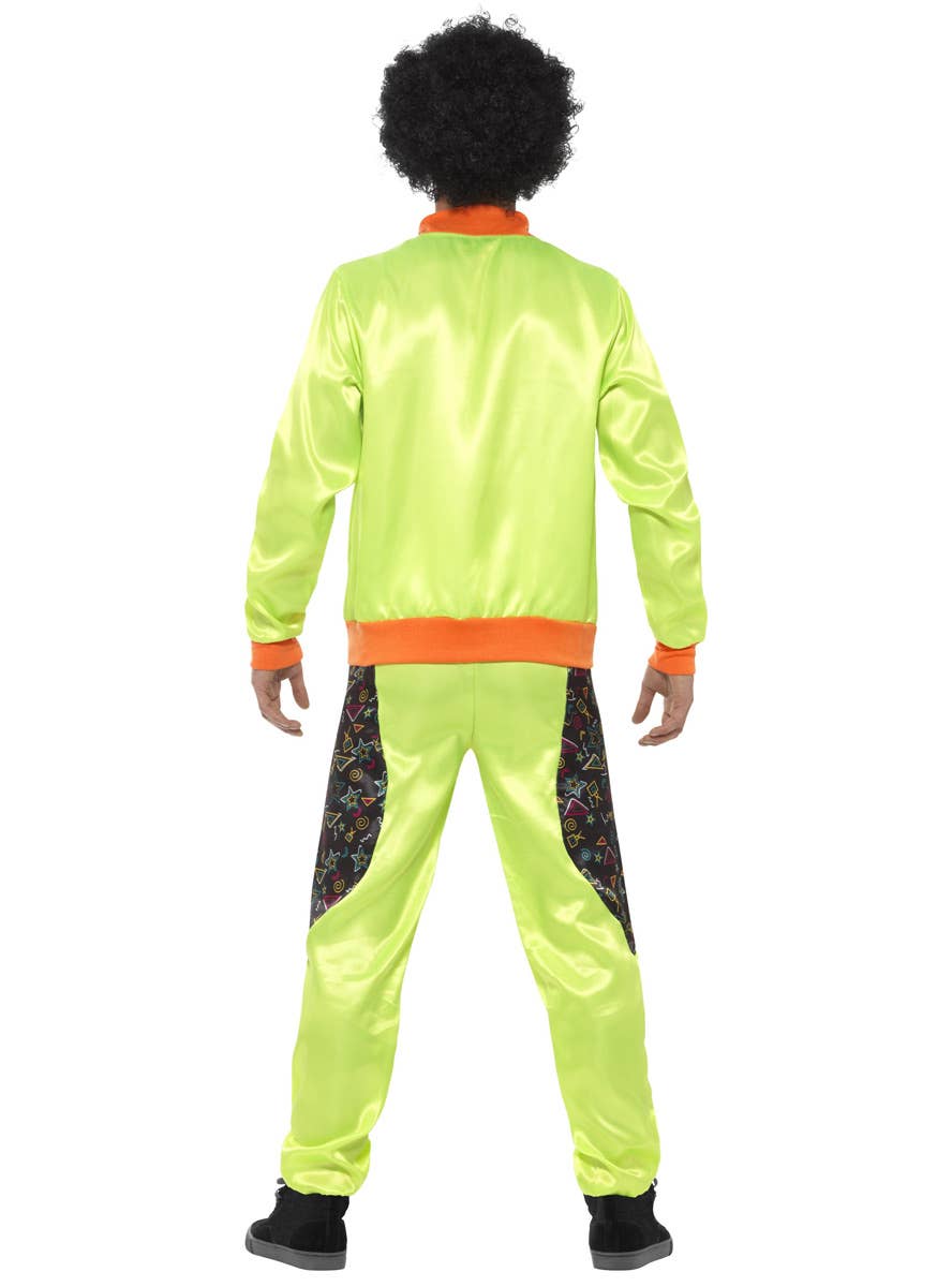 Men's Green Retro Shell Suit Costume Back Image