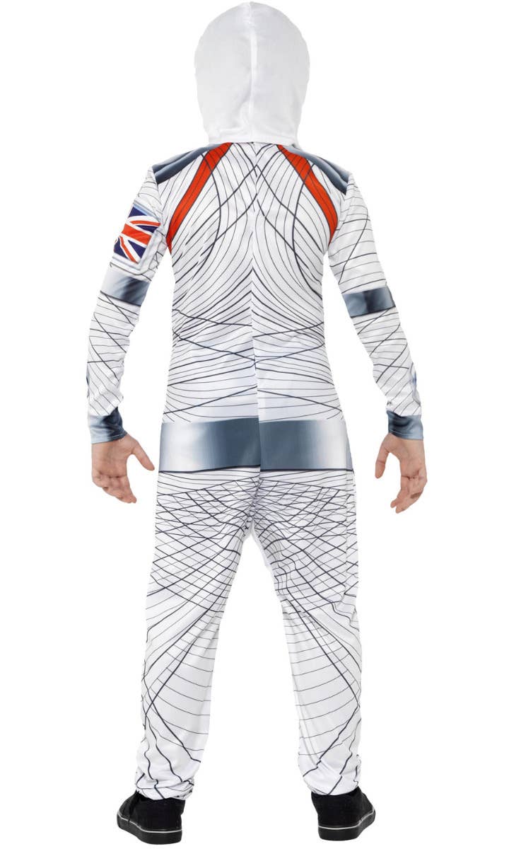 Boys Deluxe Spaceman Fancy Dress Jumpsuit Costume Back image