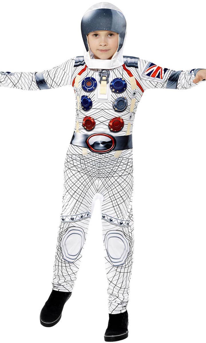 Boys Deluxe Spaceman Fancy Dress Jumpsuit Costume Main image