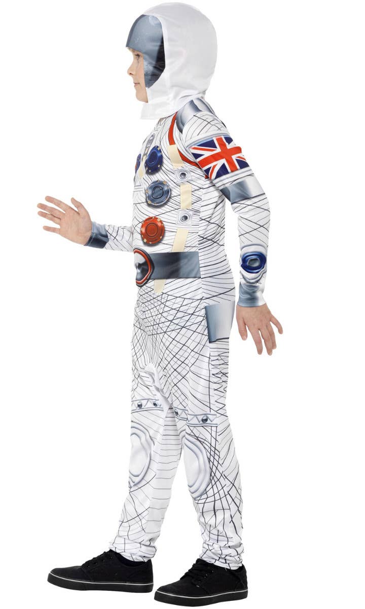 Boys Deluxe Spaceman Fancy Dress Jumpsuit Costume Side image