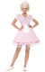 Baby Pink Womens Soda Pop 50s Diner Costume - Front View